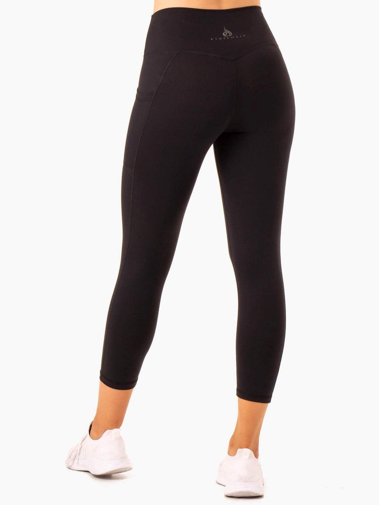 Ryderwear Action High Waisted 7/8 Pocket Leggings Černé | PRKX-73290