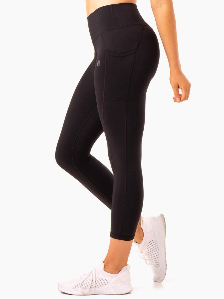 Ryderwear Action High Waisted 7/8 Pocket Leggings Černé | PRKX-73290