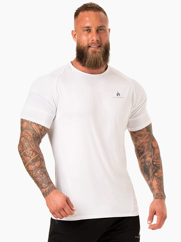 Ryderwear Action Mesh T-Shirt Bílé | YZLE-28067