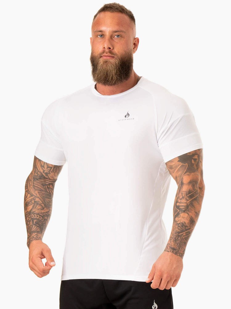 Ryderwear Action Mesh T-Shirt Bílé | YZLE-28067