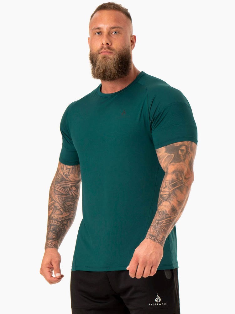 Ryderwear Action Mesh T-Shirt Emerald | YGKN-47021