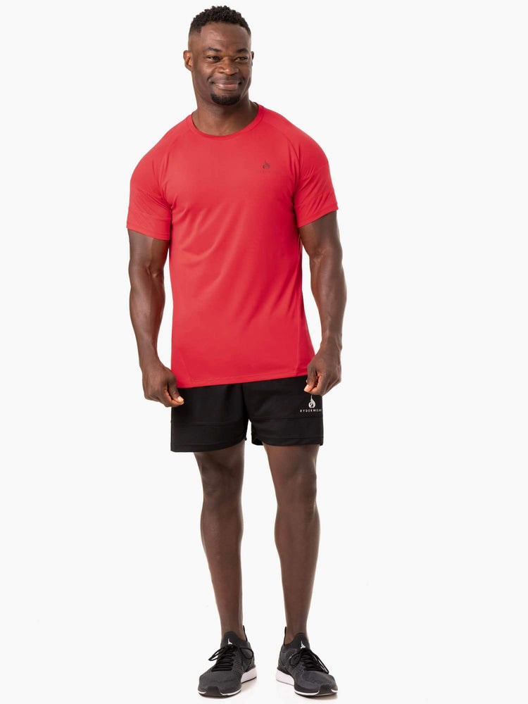 Ryderwear Action Mesh T-Shirt Červené | QADR-12036