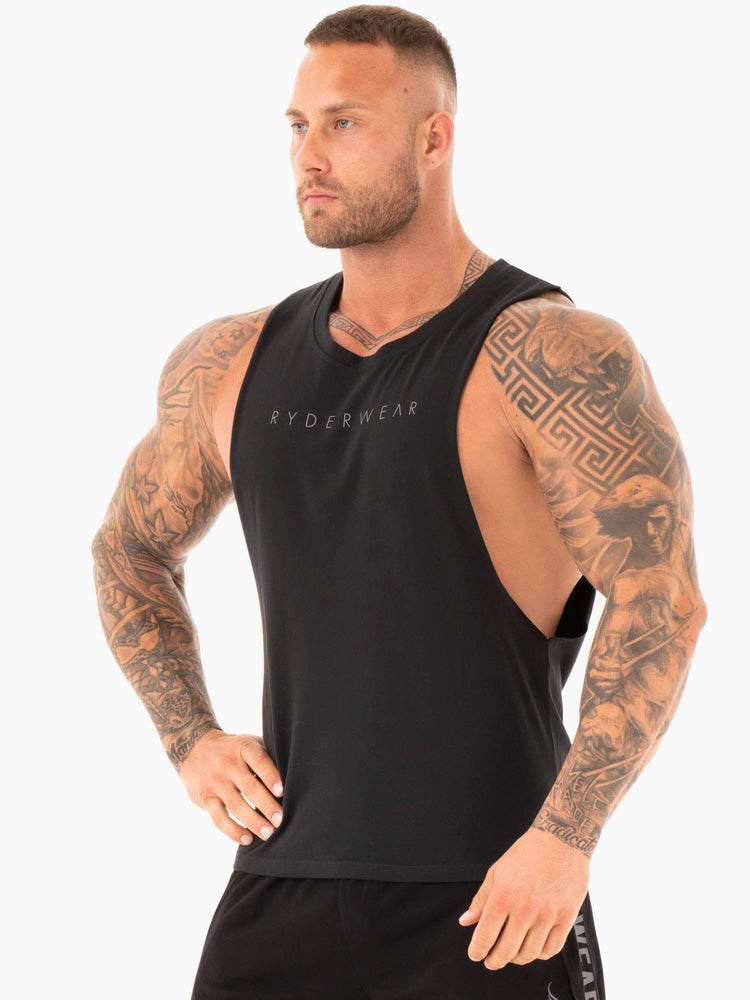 Ryderwear Active Bavlněné Baller Tank Černé | WHID-71620