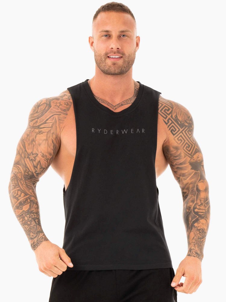 Ryderwear Active Bavlněné Baller Tank Černé | WHID-71620