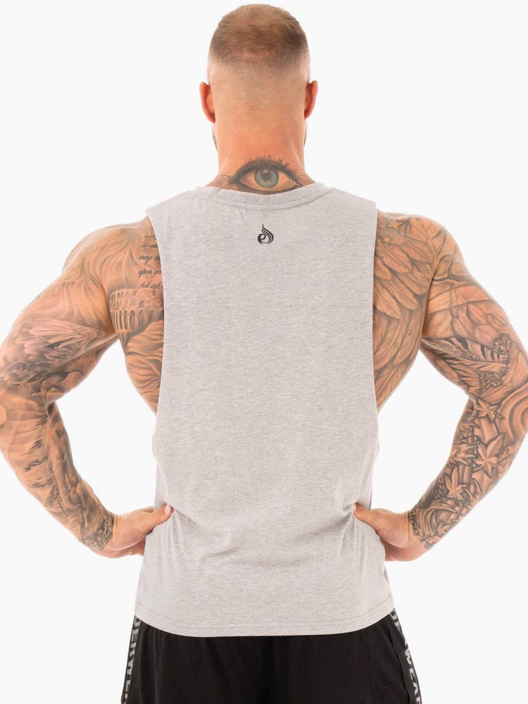 Ryderwear Active Bavlněné Baller Tank Šedé | NLIJ-36081