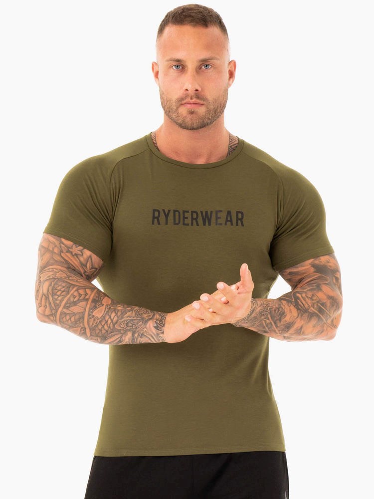 Ryderwear Active T-Shirt Hnědožlutý | JGYP-60259