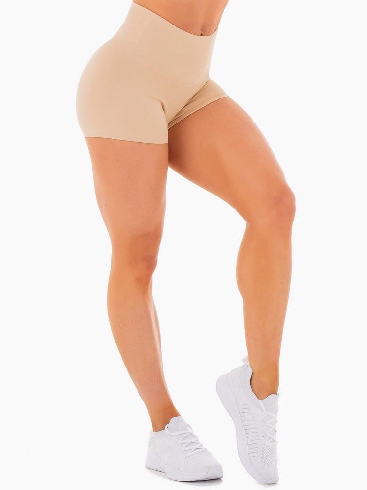 Ryderwear Adapt High Waisted Scrunch Shorts Nude | QATG-17305