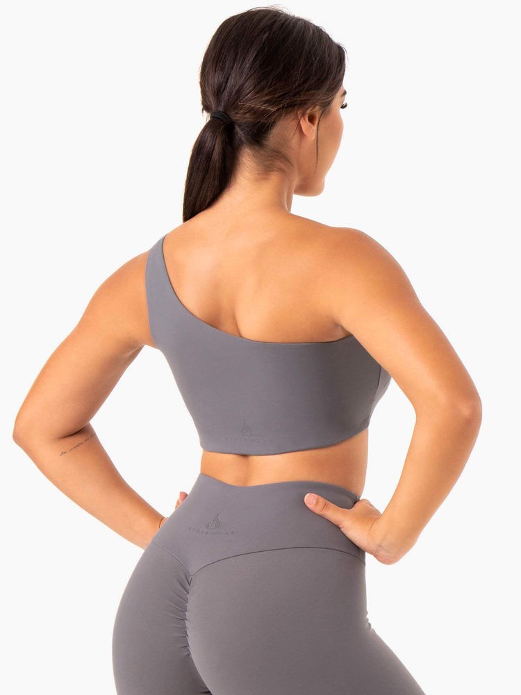 Ryderwear Adapt One Shoulder Sports Bra Šedé | DKAP-47295