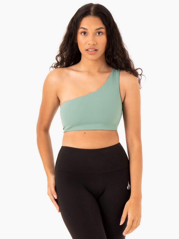 Ryderwear Adapt One Shoulder Sports Bra Sage | YIDS-41372