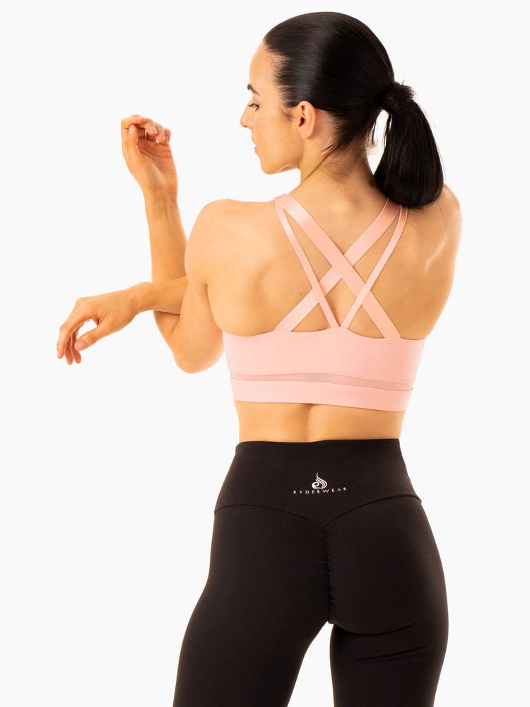 Ryderwear Amazon Mesh Sports Bra Růžové | MZKC-42197