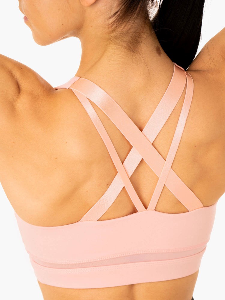 Ryderwear Amazon Mesh Sports Bra Růžové | MZKC-42197