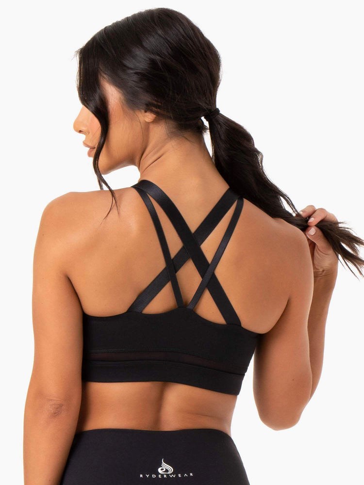 Ryderwear Amazon Mesh Sports Bra Černé | ZRLN-94318