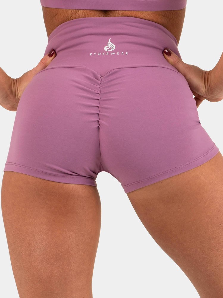 Ryderwear Animal Scrunch Bum Shorts Fialové | DSEN-96571