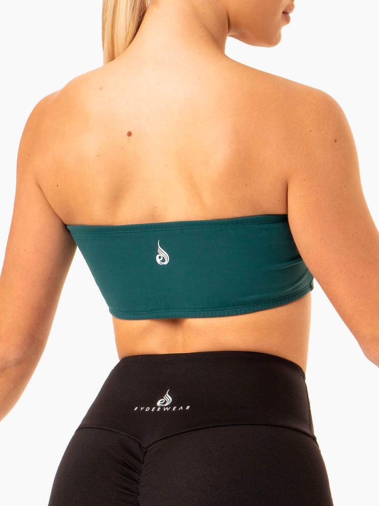 Ryderwear Bandeau Sports Bra Teal | ANBH-84612