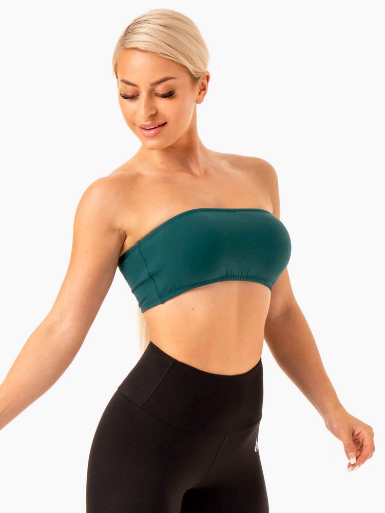 Ryderwear Bandeau Sports Bra Teal | ANBH-84612