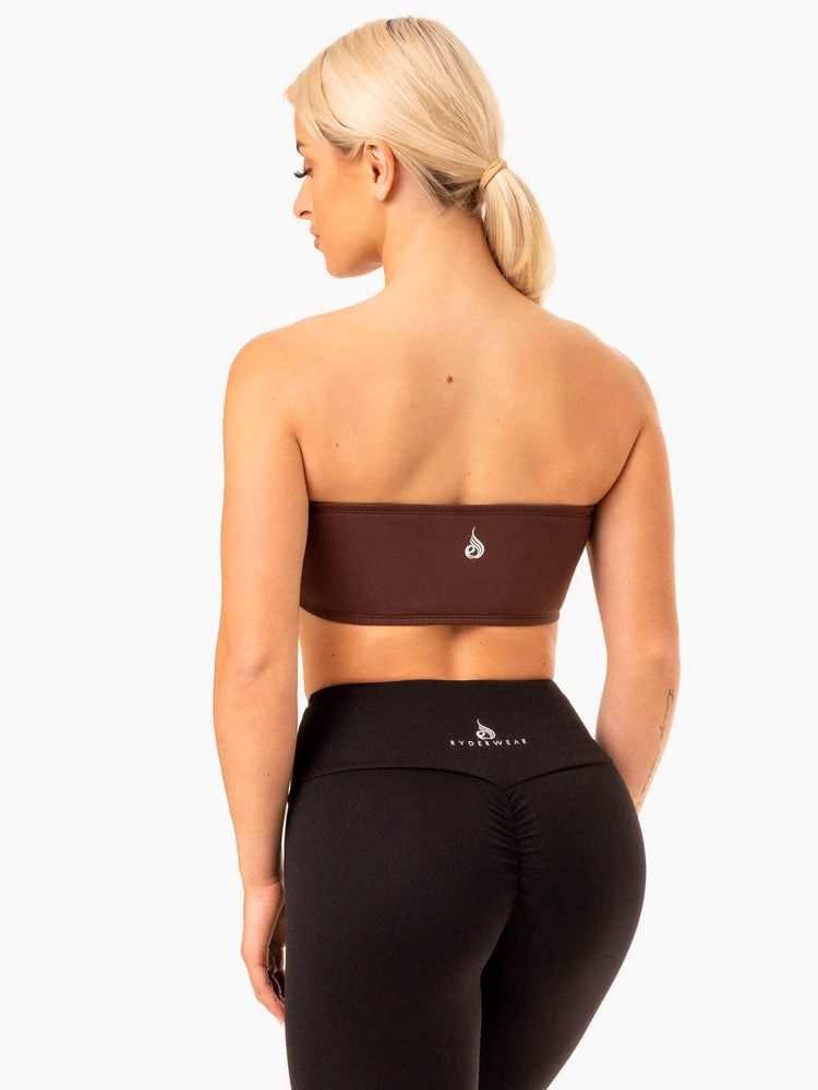 Ryderwear Bandeau Sports Bra Čokolády | RTDP-28765