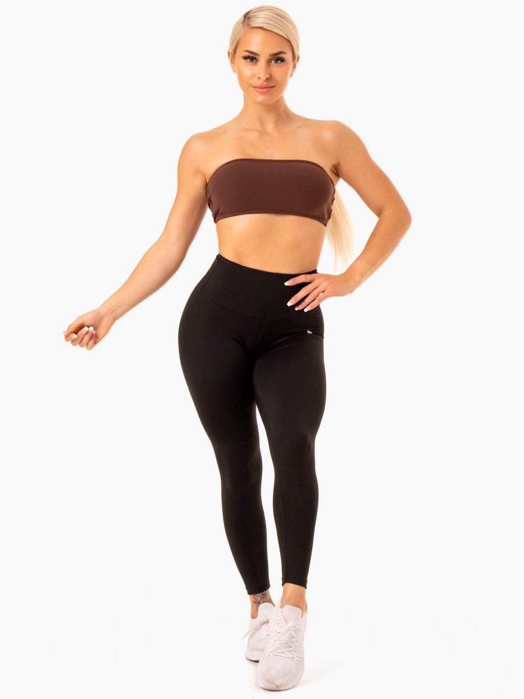 Ryderwear Bandeau Sports Bra Čokolády | RTDP-28765