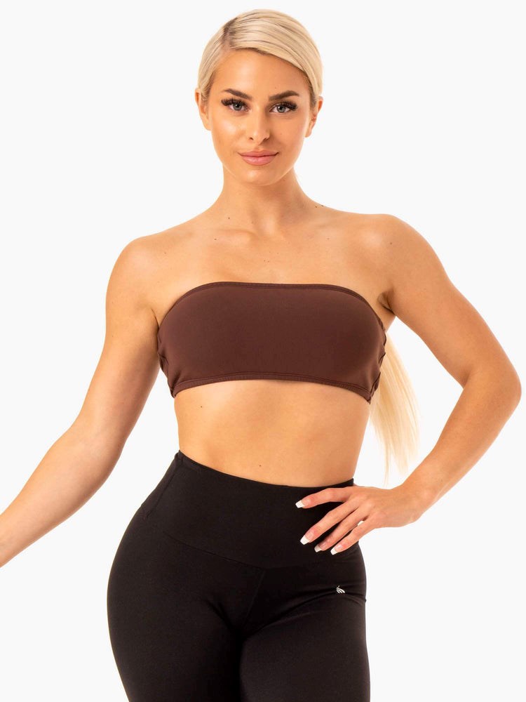 Ryderwear Bandeau Sports Bra Čokolády | RTDP-28765