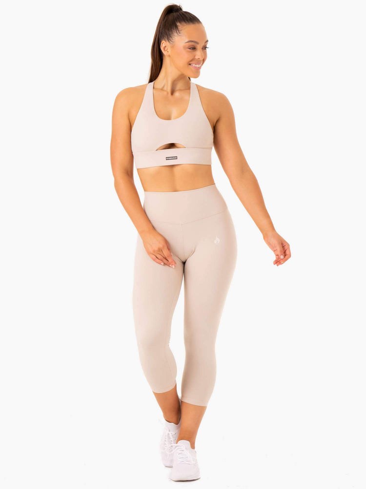 Ryderwear Base 7/8 High Waisted Leggings Mushroom | NJSZ-34279