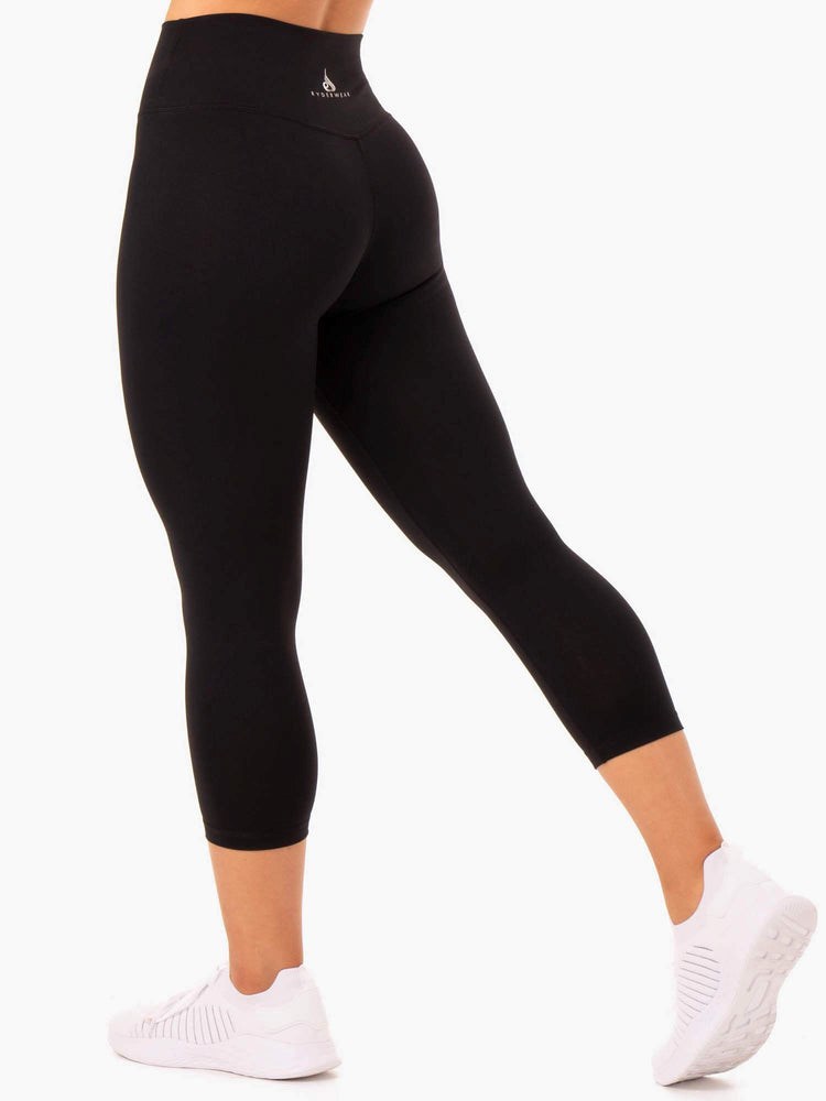 Ryderwear Base 7/8 High Waisted Leggings Černé | RISL-50893