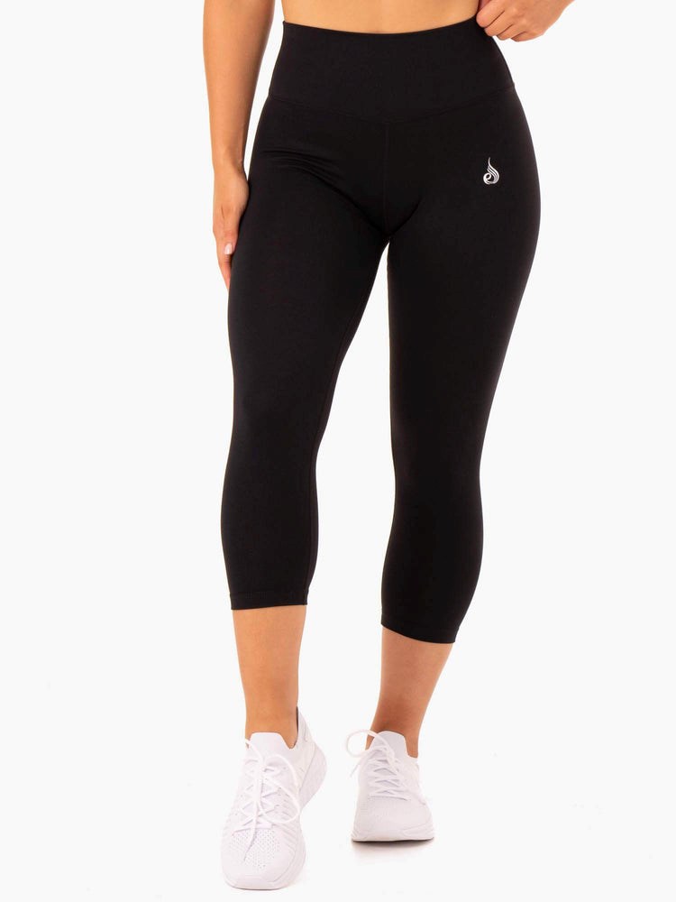 Ryderwear Base 7/8 High Waisted Leggings Černé | RISL-50893