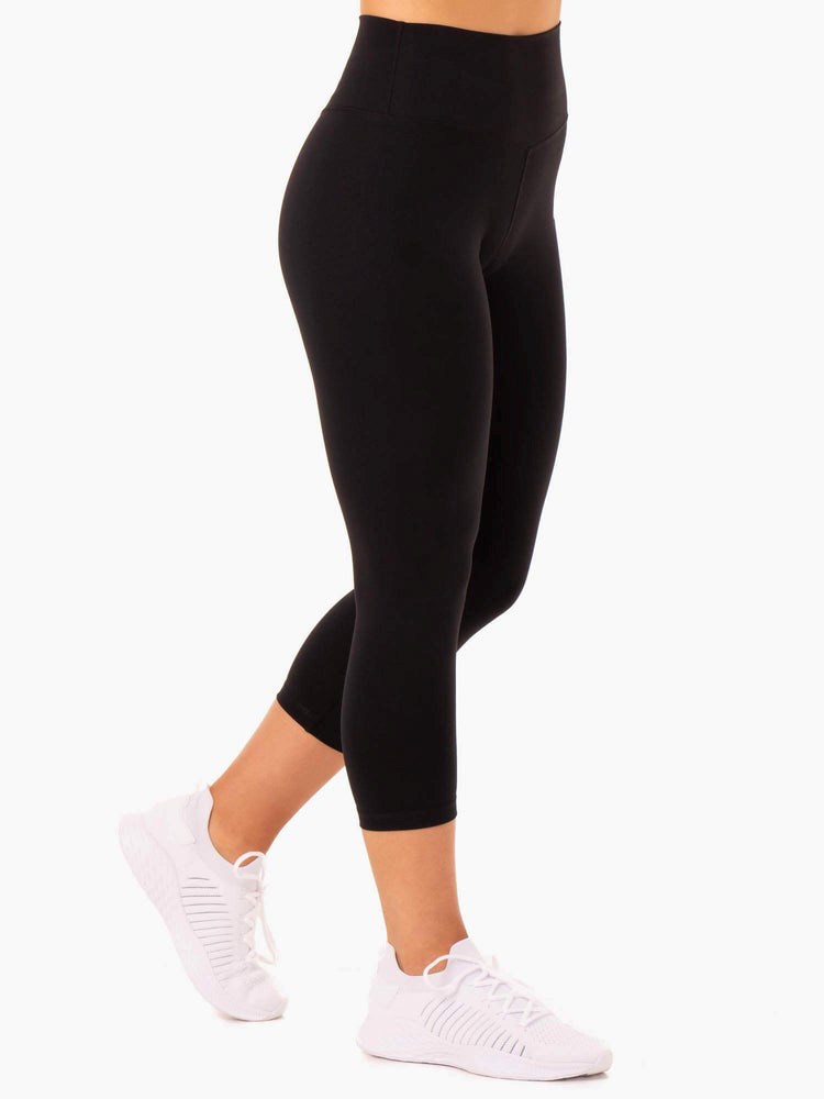 Ryderwear Base 7/8 High Waisted Leggings Černé | RISL-50893