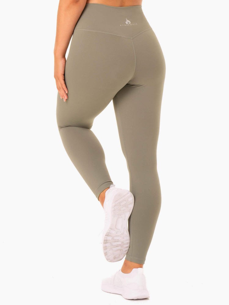 Ryderwear Base Full Length High Waisted Leggings Hnědožlutý | CPLX-82749