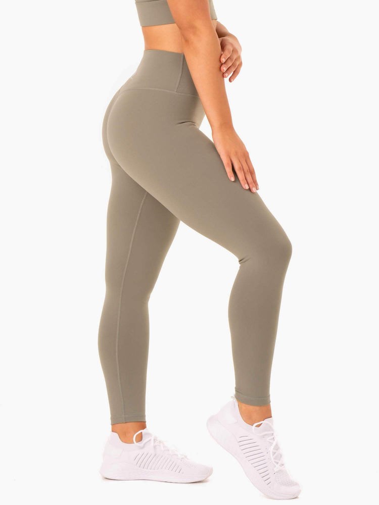 Ryderwear Base Full Length High Waisted Leggings Hnědožlutý | CPLX-82749