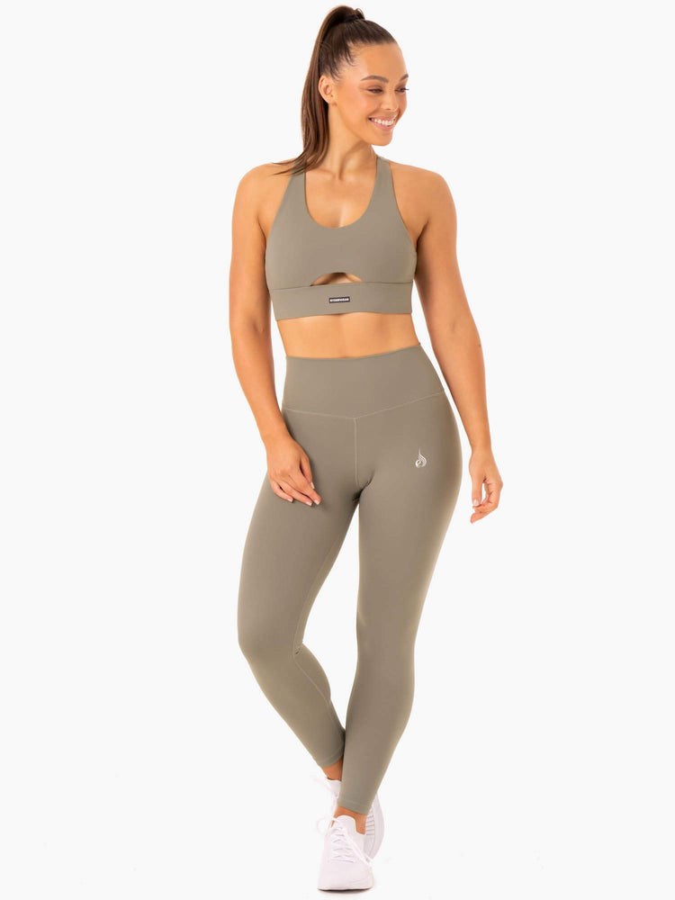 Ryderwear Base Full Length High Waisted Leggings Hnědožlutý | CPLX-82749