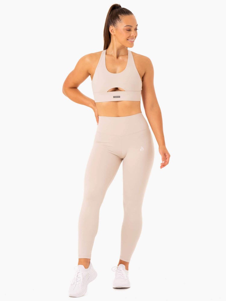 Ryderwear Base Full Length High Waisted Leggings Mushroom | KQRC-58769