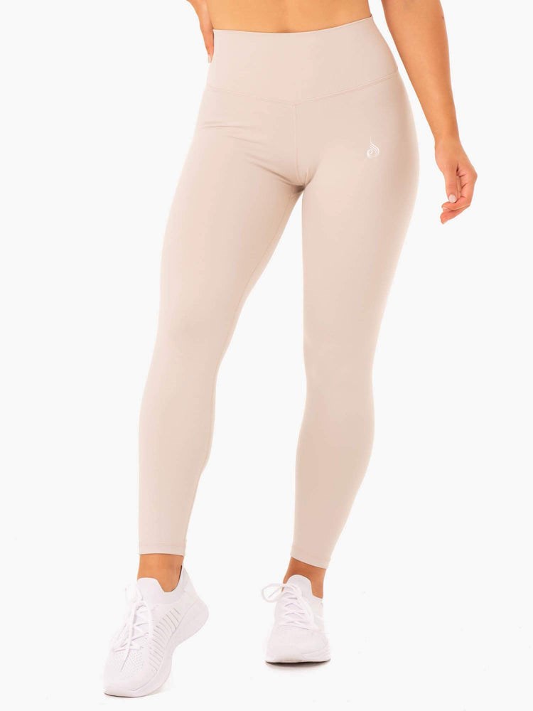 Ryderwear Base Full Length High Waisted Leggings Mushroom | KQRC-58769