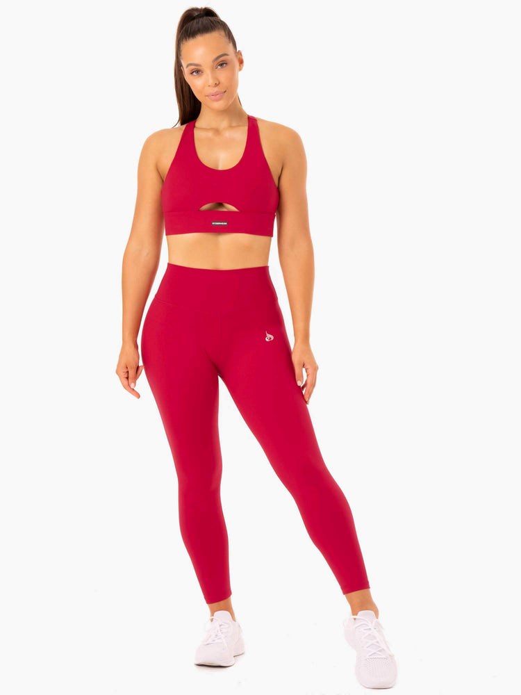 Ryderwear Base Full Length High Waisted Leggings Červené | QPSH-21093