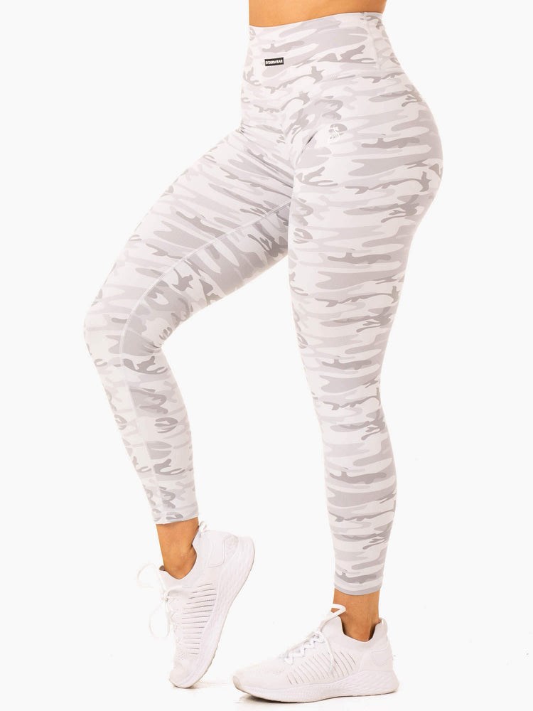 Ryderwear Base Full Length Legging Šedé Maskáčové | ZEFB-40298