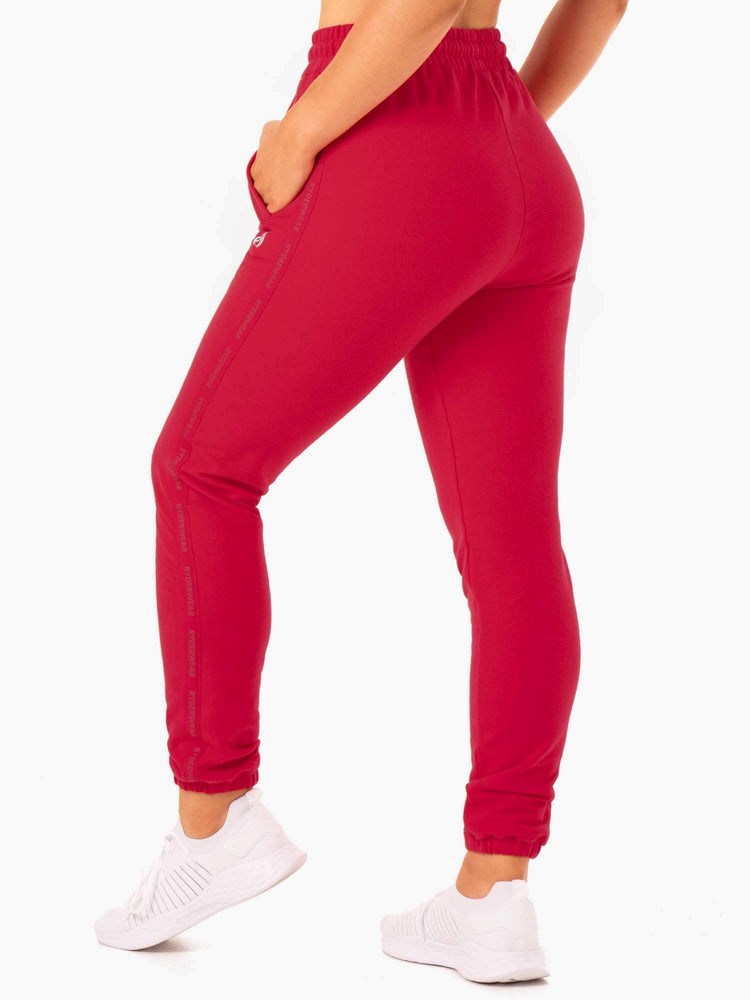 Ryderwear Base High Waisted Track Pants Červené | XKBF-87196