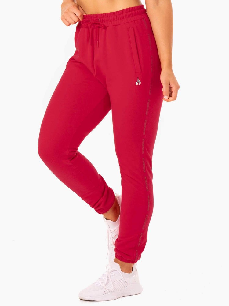 Ryderwear Base High Waisted Track Pants Červené | XKBF-87196