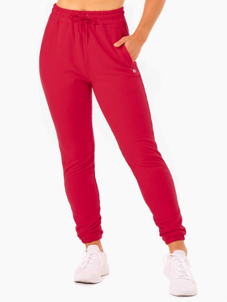 Ryderwear Base High Waisted Track Pants Červené | XKBF-87196