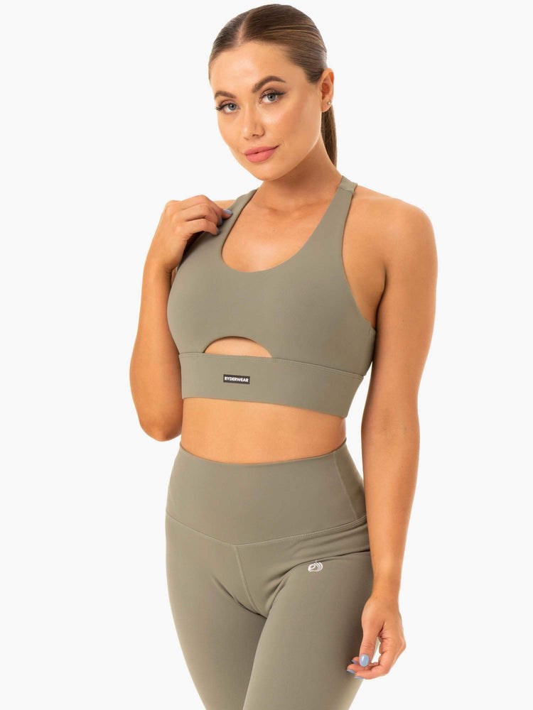 Ryderwear Base Racer Back Sports Bra Hnědožlutý | SHGY-78230