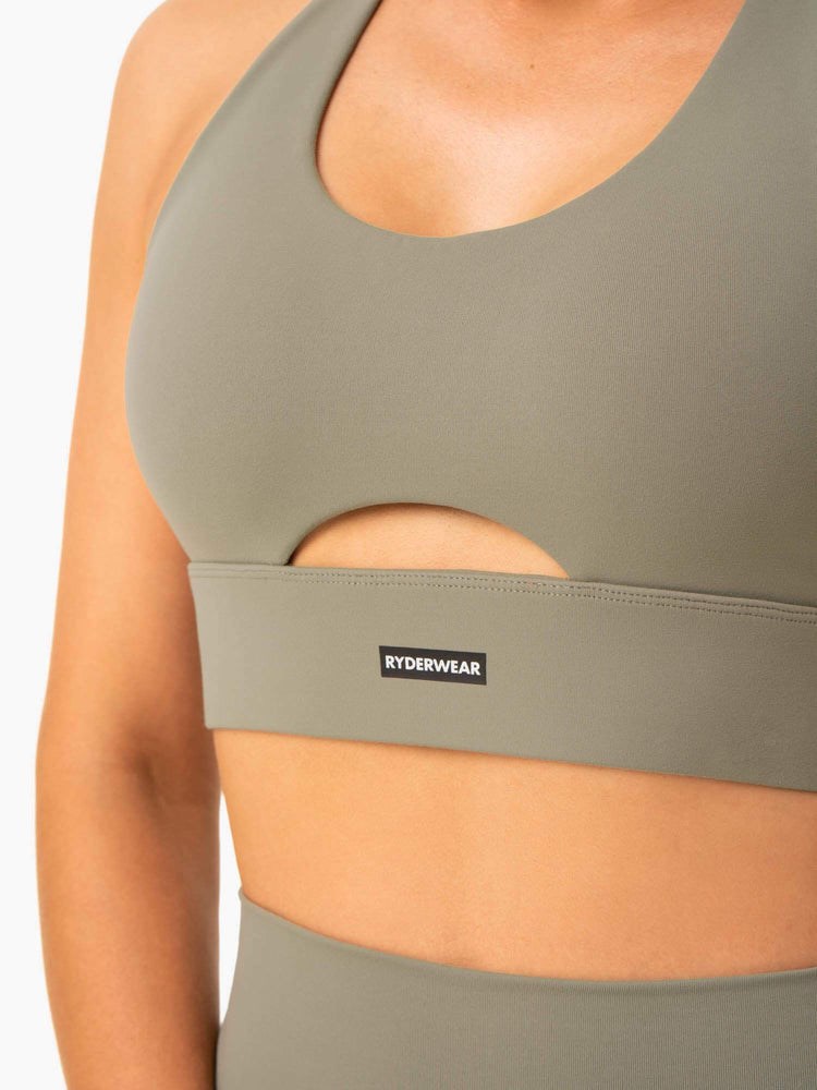 Ryderwear Base Racer Back Sports Bra Hnědožlutý | SHGY-78230