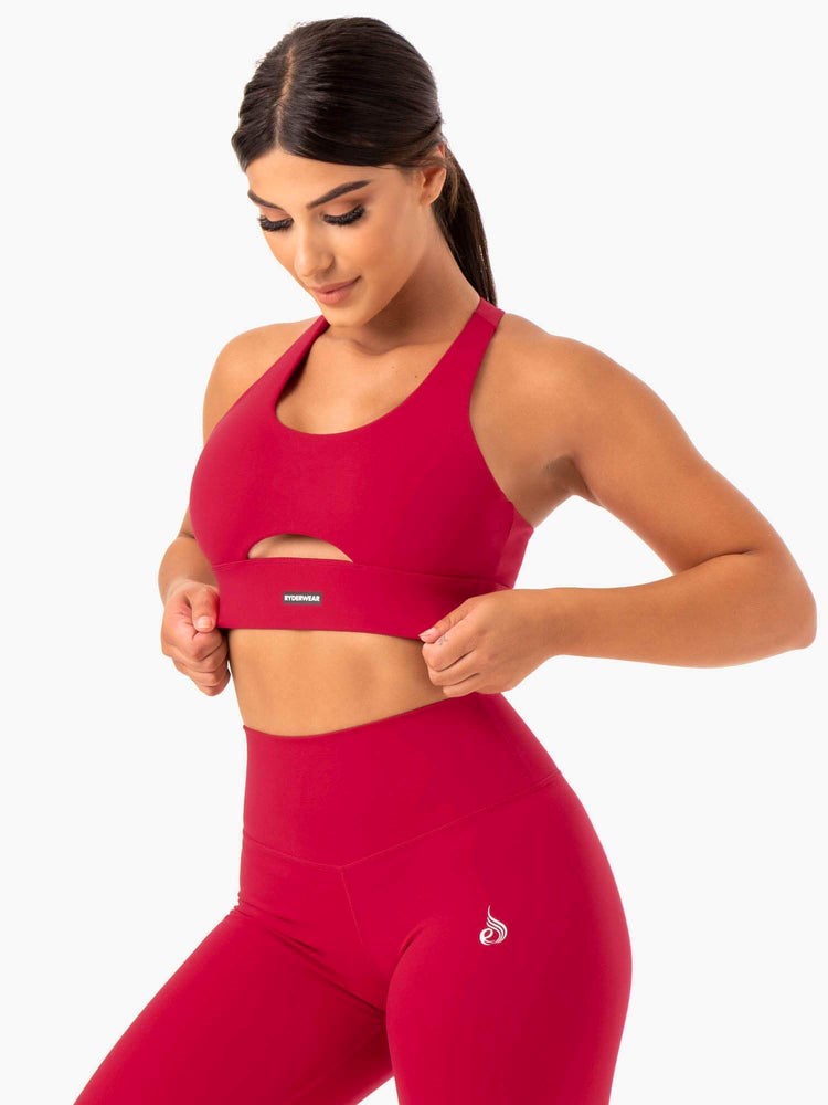 Ryderwear Base Racer Back Sports Bra Červené | ZVDQ-86037