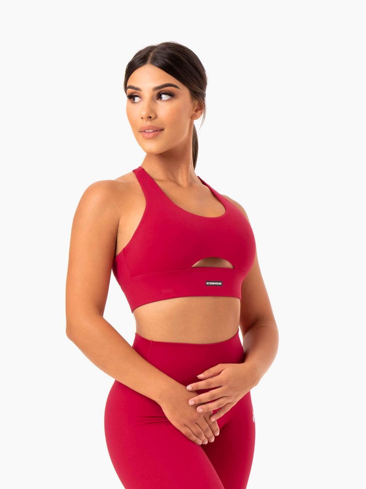 Ryderwear Base Racer Back Sports Bra Červené | ZVDQ-86037