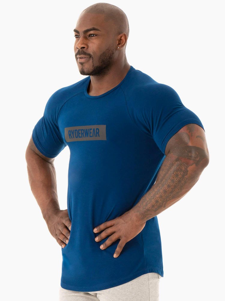 Ryderwear Base T-Shirt Tmavě Blankyt | MGPT-59823