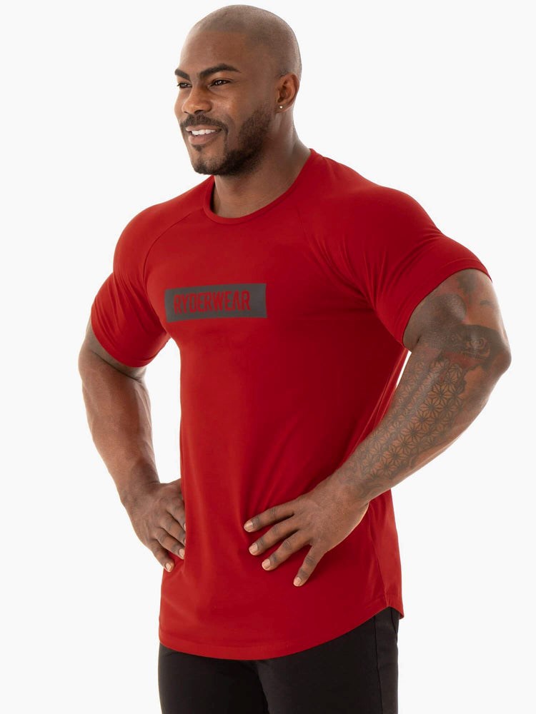 Ryderwear Base T-Shirt Červené | MGXH-07823