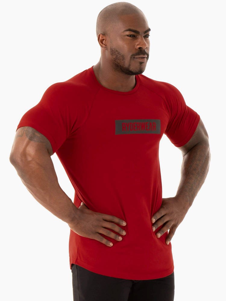 Ryderwear Base T-Shirt Červené | MGXH-07823