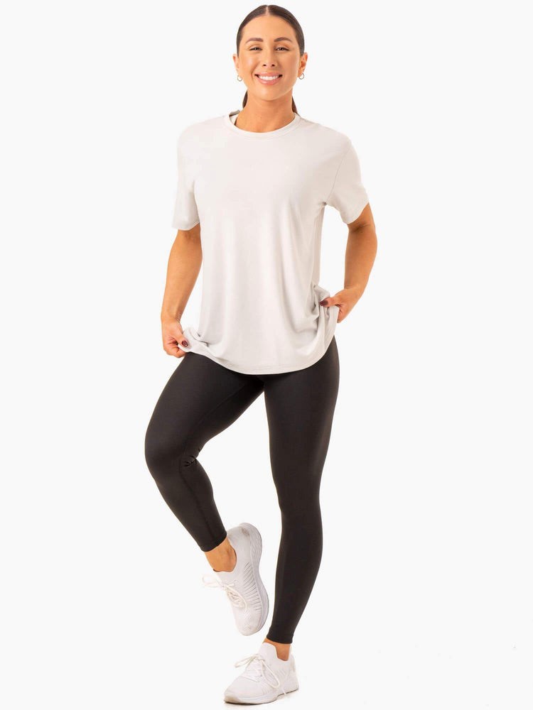 Ryderwear Boyfriend Longline T-Shirt Šedé | SQXG-05879