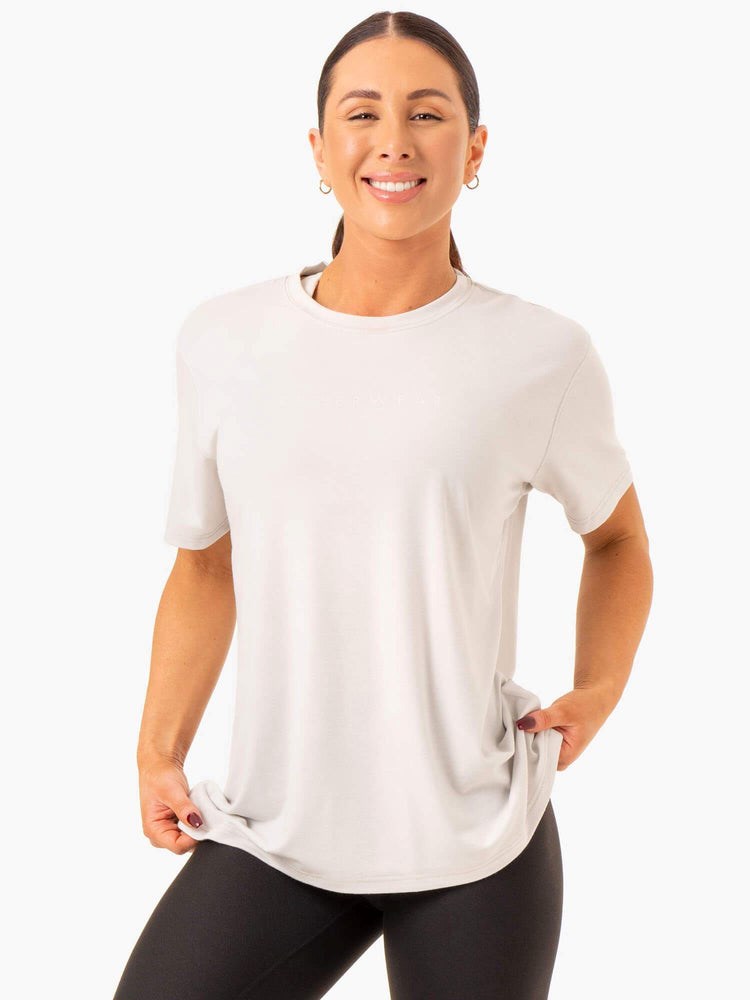 Ryderwear Boyfriend Longline T-Shirt Šedé | SQXG-05879