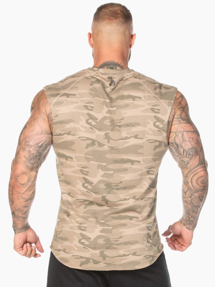 Ryderwear Camo Fleece Tank Maskáčové | KFRG-20953