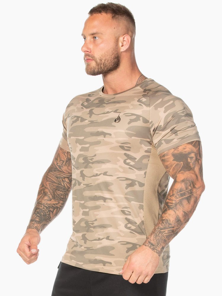 Ryderwear Camo Mesh T-Shirt Maskáčové | SRDF-47896