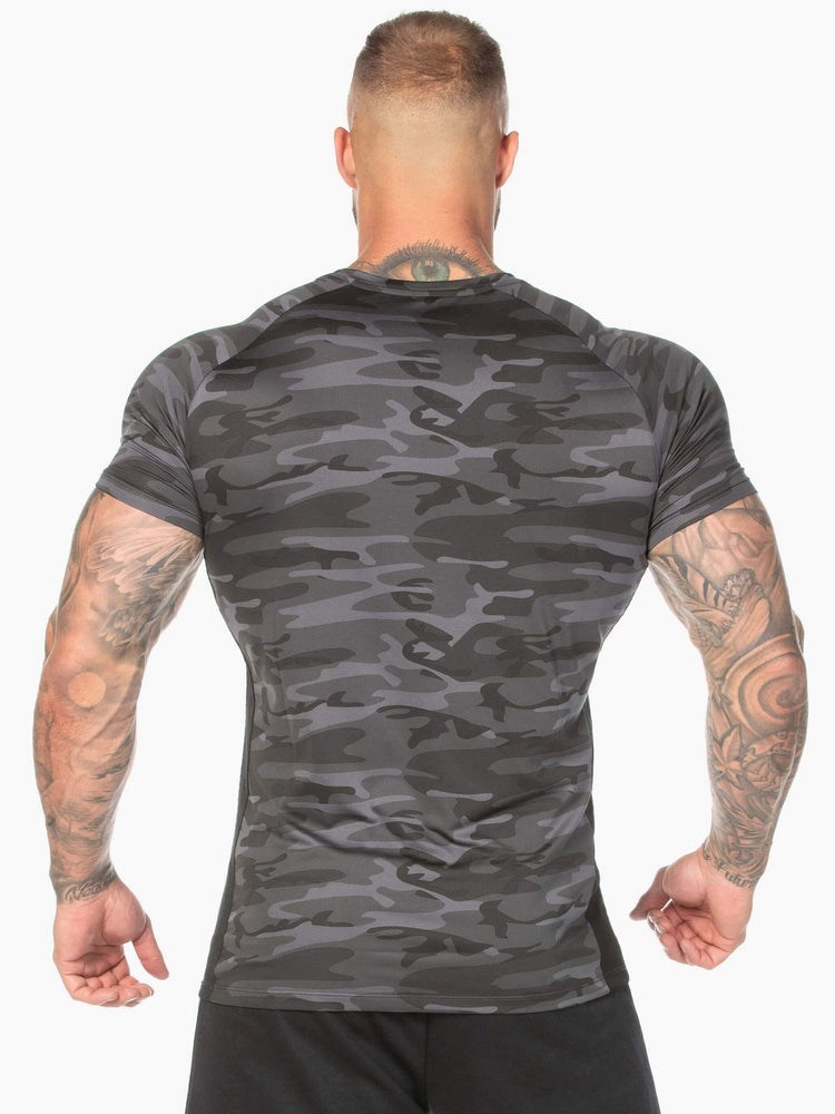 Ryderwear Camo Mesh T-Shirt Černé Maskáčové | BDMJ-78629