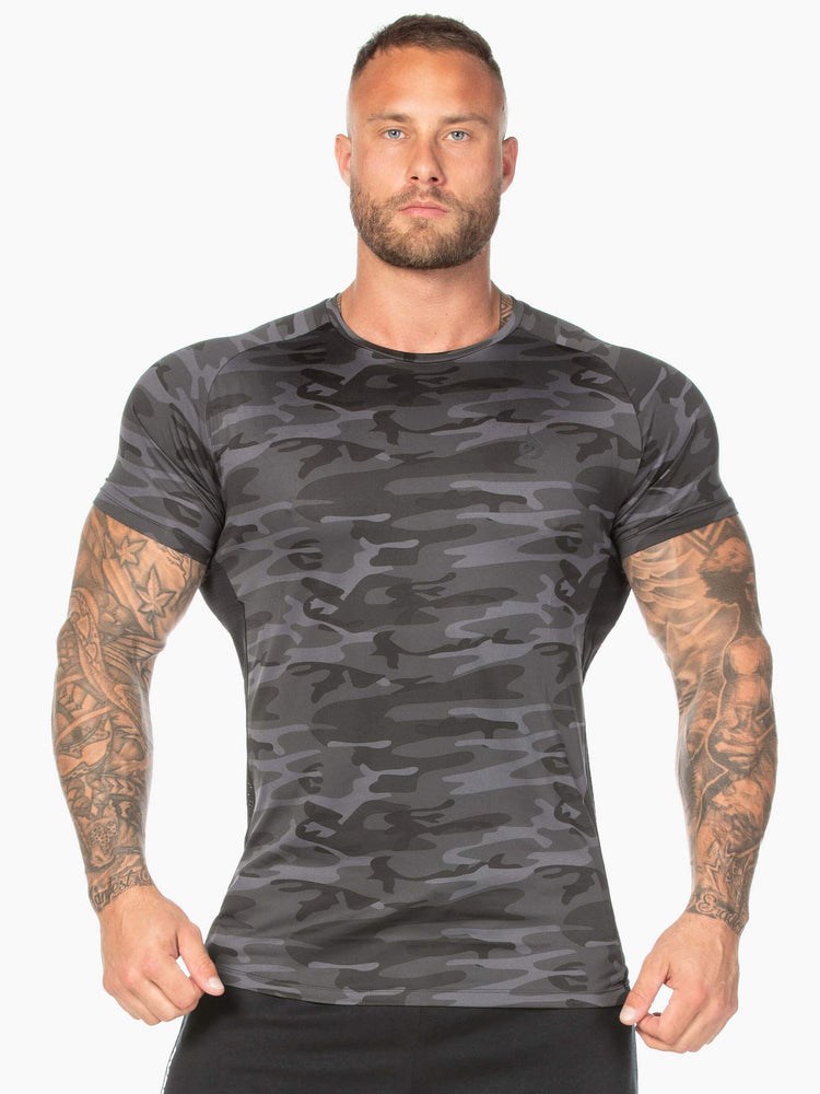 Ryderwear Camo Mesh T-Shirt Černé Maskáčové | BDMJ-78629