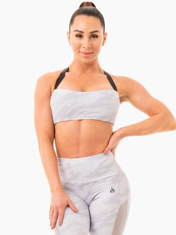 Ryderwear Camo Sports Bra Šedé Maskáčové | HTRZ-53246